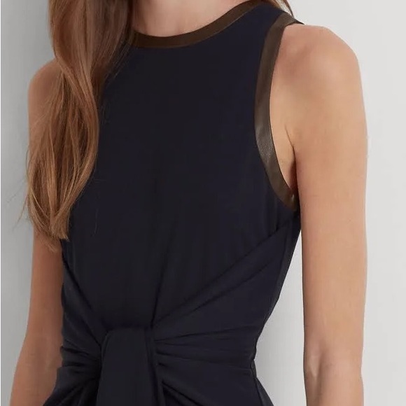 Ralph Lauren Women's Tie-Front Sleeveless Jumpsuit - Picture 2 of 3